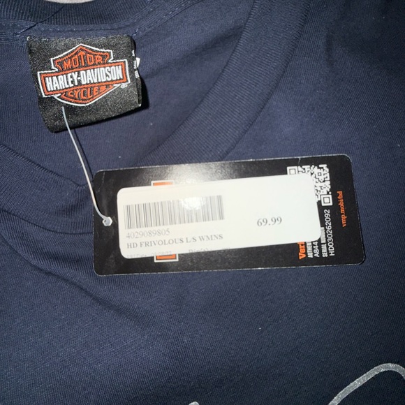 Harley-Davidson Dark Blue Long Sleeve Tee - Picture 2 of 4